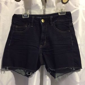 American Eagle dark wash denim shorts